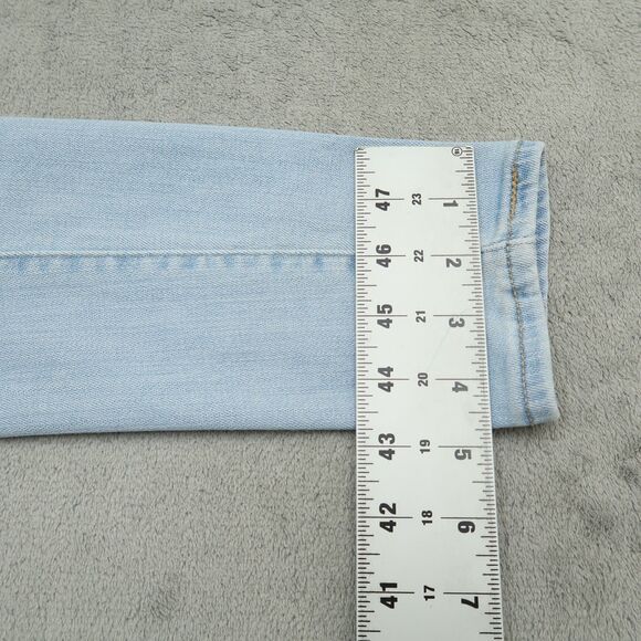 Levi's 721 Jeans Women's Size 27 Blue High-Rise Skinny Denim 28" Inseam Stretch - Picture 6 of 16